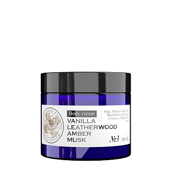 Крем парфюмированный для тела №3 Ваниль, Кожа, Амбра, Мускус 200 мл