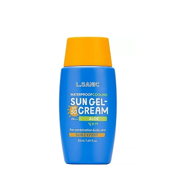 Крем-гель солнцезащитный матирующий водостойкий для лица с экстрактом алоэ SPF 50/PA++++ / L.Sanic 50 мл