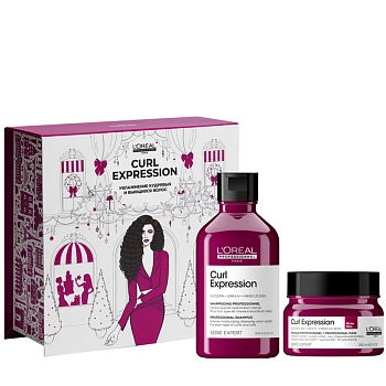 L'OREAL PROFESSIONNEL Набор для кудрявых волос (шампунь 300 мл + маска 250 мл) Curl Expression, фото 2