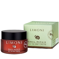 LIMONI Крем восстанавливливающий для лица с экстрактом секреции улитки / Snail Repair All In One Cream 50 мл, фото 2
