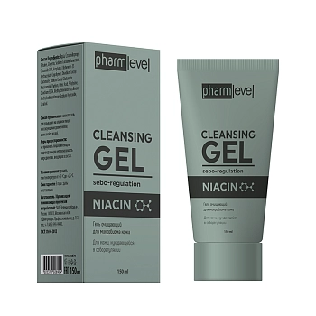 PHARMLEVEL Гель очищающий для микробиома кожи / NIACIN 150 мл, фото 2