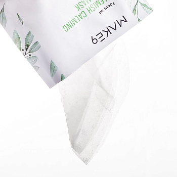 MAKE9 Маска тканевая успокаивающая для лица с экстрактом брокколи и ниацинамидом / BLEMISH CALMING FACE MASK 5*21 гр, фото 4