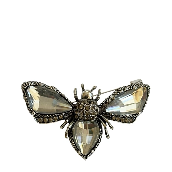 Брошь "Муха с кристаллами"