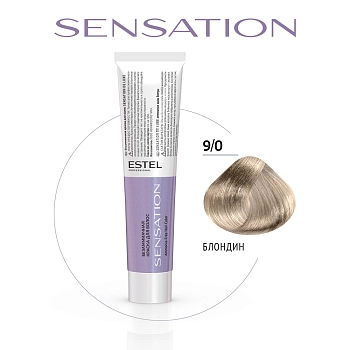 ESTEL PROFESSIONAL 9/0 краска безаммиачная для волос, блондин / Sensation De Luxe 60 мл, фото 2