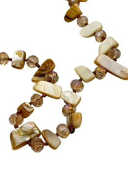 IWOU PROFESSIONAL Бусы Сокровище природы золотисто-коричневые, фото 3