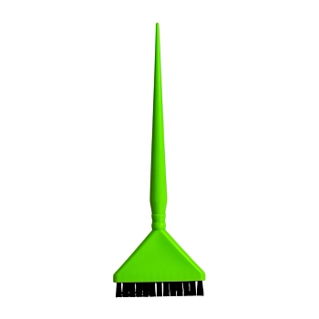 Кисть для окрашивания волос, зеленая, с короткой щетиной 60мм