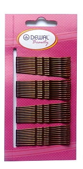 Невидимки бронза, волна 50 мм, 40 шт/уп