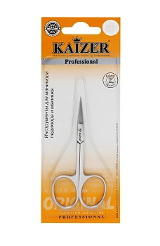 KAIZER Ножницы маникюрные, прямые, матовые, ручная алмазная заточка, фото 3