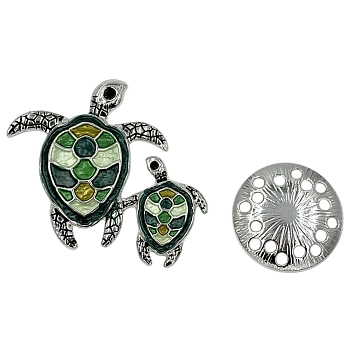 IWOU PROFESSIONAL Брошь-магнит Черепашки малахитовые, фото 2