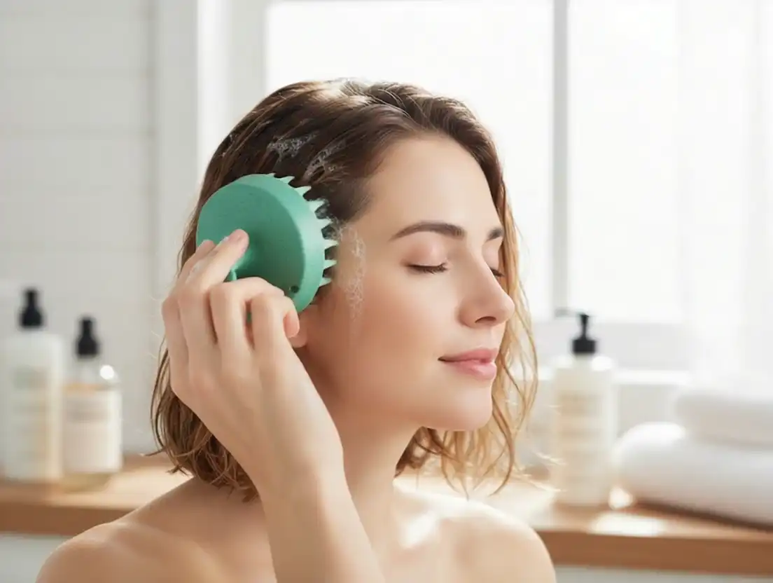 IWOU PROFESSIONAL Массажер для головы и мытья волос мятный, фото 6