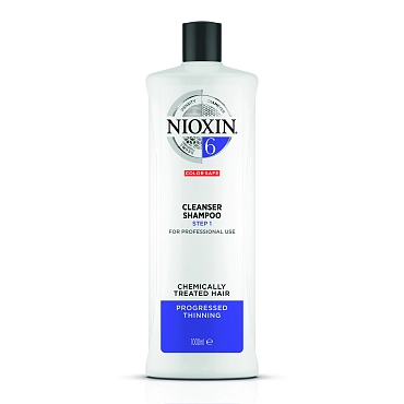NIOXIN Шампунь очищающий для заметно редеющих волос, Система 6, 1000 мл