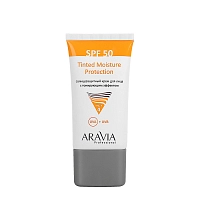 Крем солнцезащитный для лица с тонирующим эффектом SPF 50 / Tinted Moisture Protection SPF 50 50 мл, ARAVIA