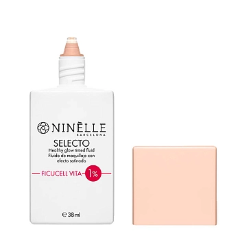 Крем-флюид тональный с эффектом здорового сияния, №244 розово-бежевый / SELECTO 38 мл