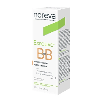 Крем для лица, светлый тон / ЭКСФОЛИАК ВВ 30 мл, NOREVA