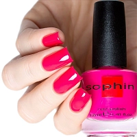 SOPHIN 0234 лак для ногтей, яркий холодный розовый неоновый / Neon 12 мл, фото 3