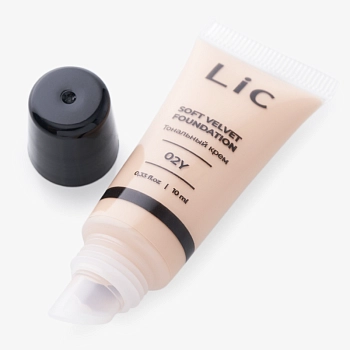 LIC Крем тональный мини-версия, 02Y / Soft Velvet Foundation Mini version 10 мл, фото 2