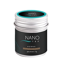 Хна для бровей в баночке, серо-коричневый / NanoTap grey brown 5 гр, NANO TAP