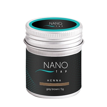 NANO TAP Хна для бровей в баночке, серо-коричневый / NanoTap grey brown 5 гр
