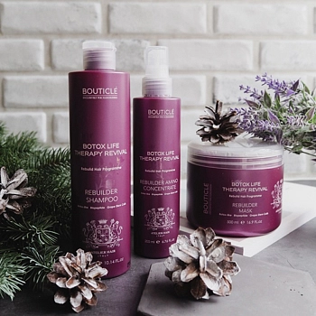 BOUTICLE Шампунь восстанавливающий для химически поврежденных волос Ботокс / Rebuilder Shampoo 300 мл, фото 3
