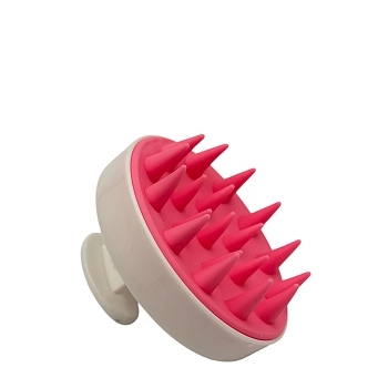 Массажер для головы и мытья волос бело-розовый