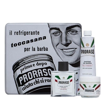 PRORASO Набор для бритья (крем 100 мл, крем 150 мл, бальзам 100 мл) TOCCASANA, фото 4