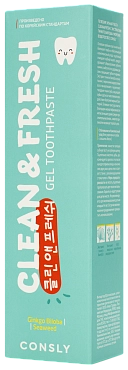 CONSLY Паста зубная гелевая с экстрактами гинкго билоба и морских водорослей / Clean&Fresh Consly 105 гр