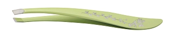 Пинцет для бровей салатовый