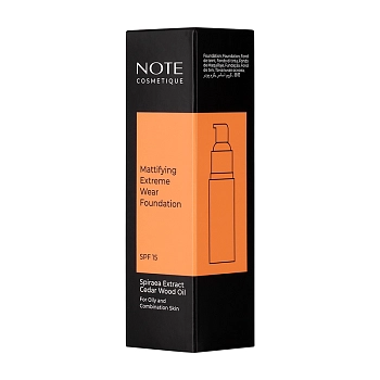 NOTE Основа тональная стойкая с матирующим эффектом 100 / MATTIFYING EXTREME WEAR FOUNDATION SPF15 30 мл, фото 4