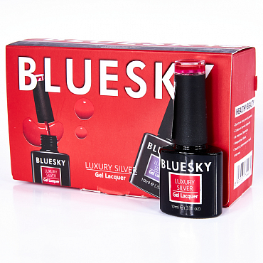 BLUESKY LV123 гель-лак для ногтей / Luxury Silver 10 мл