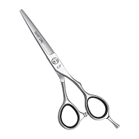 Ножницы парикмахерские эргономичные, кольца увеличенного размера, съемный упор 5,5", SILVER STAR