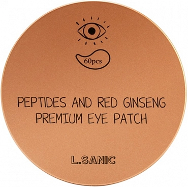 L.SANIC Патчи гидрогелевые с пептидами и экстрактом красного женьшеня для области вокруг глаз 60 шт
