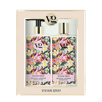 VIVIAN GRAY Набор для тела Чувственный жасмин (гель для душа 350 мл + лосьон 350 мл) Vivian Gray Set Sensual Jasmine, фото 1