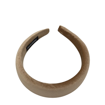 Ободок для волос Бархат капучино 3см