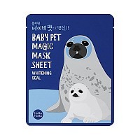 Маска-мордочка тканевая осветляющая Бэби Пэт Мэджик, тюлень / Baby Pet Magic Mask Sheet Whitening Seal 22 мл, HOLIKA HOLIKA