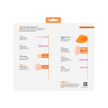 REAL TECHNIQUES Набор кистей и спонж для макияжа / Real Techniques Level Up Brush + Sponge Set, фото 3