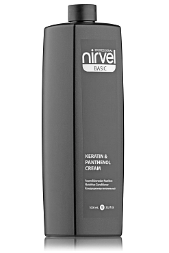 NIRVEL PROFESSIONAL Кондиционер питательный с кератином и пантенолом для сухих, ломких и поврежденных волос / KERATIN & PANTHENOL CREAM 1000 мл