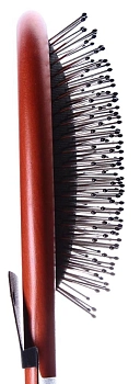 HAIRWAY Щетка Black Cushion массажная, деревянная, металлические зубцы, 11 рядов, фото 2