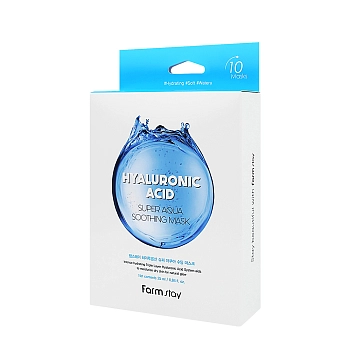 Маска тканевая для лица с гиалуроновой кислотой / Hyaluronic Acid Super Aqua Soothing Mask 10*25 мл