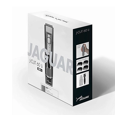 JAGUAR Машинка для стрижки Jaguar J-Cut 60 Li, аккумуляторно-сетевая, нож 45 мм, 1.0 мм, 4 насадки