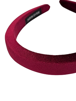 IWOU PROFESSIONAL Ободок для волос Бархат малиновый 2см, фото 3