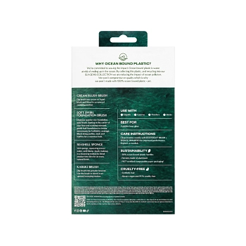 ECOTOOLS Набор кистей и спонж для макияжа / Sea Gems Golden Hour Glow Brush + Sponge Set, фото 5