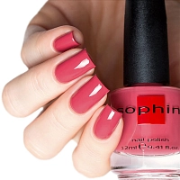 SOPHIN 0024 лак для ногтей, красно-розовый 12 мл, фото 3