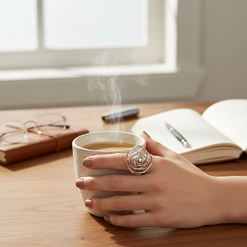 IWOU PROFESSIONAL Кольцо Цветок в серебре, фото 3