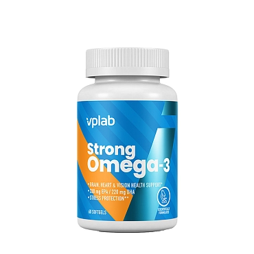 VPLAB Омега 3 в высокой концентрации + витамин Е / Strong Omega-3 60 капсул