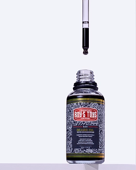 BOY'S TOYS Масло чёрное для бороды с содержанием древесного угля и масла чёрного тмина / Boy's Toys Black Beard Oil 50 мл, фото 2