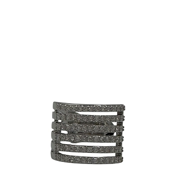 Кафф Манжет со стразами цвет серебро