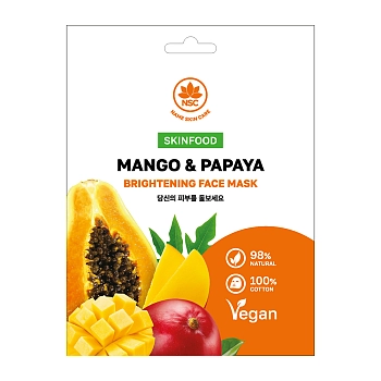 Маска тканевая для лица манго и папайя / Skinfood NSC 22 гр