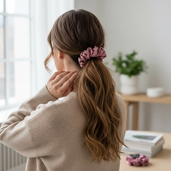 IWOU PROFESSIONAL Резинка для волос Королева розовая 1шт, фото 3