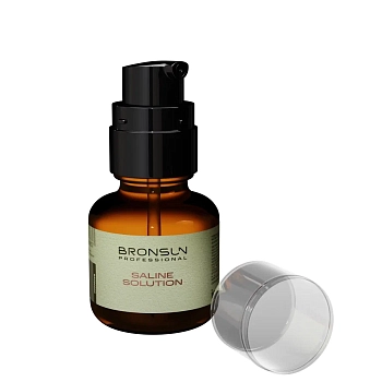 BRONSUN Раствор солевой для обезжиривания бровей и ресниц / SALINE SOLUTION 50 мл, фото 2