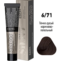 ESTEL PROFESSIONAL 6/71 краска для волос, тёмно-русый коричнево-пепельный / De Luxe Silver 60 мл, фото 2